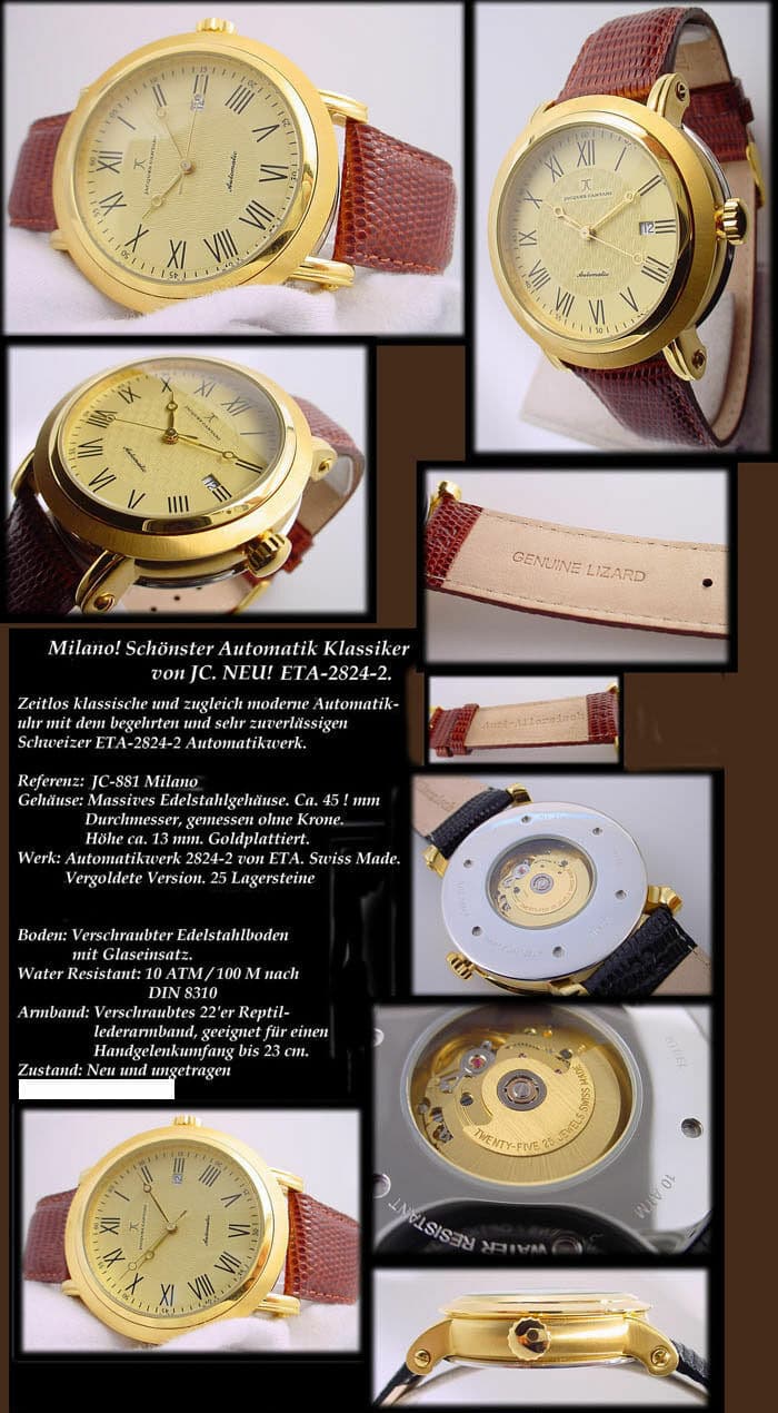 Jacques Cantani Milano Automatic ETA-2824 JC-881